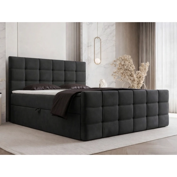 ŁÓŻKO KONTYNENTALNE 180X200 Z MATERACEM BONELL DO SYPIALNI PAROS - PÓŁPROFIL